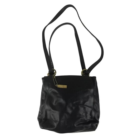 Charter Club Shoulder Bag Purse Womens Black Leather‎ Pockets Size Medium - Picture 1 of 7